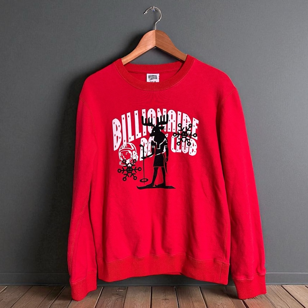 Billionaire Boys Club BBC Astronaut Sweatshirt PHARRELL Red black Size M
